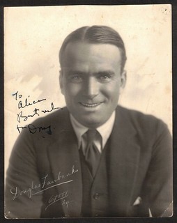 Foto Douglas Fairbanks Sr. attore americano autografo originale firmato 7x9