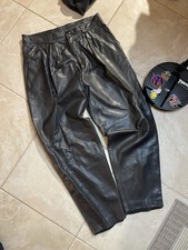 Vintage 80s 90s Michael Hoban Mens 36 Pleated North Beach Leather Pants Black