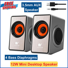 PC Computer Speakers With Surround Sound USB Wired Laptop Deep Bass For Desktop
