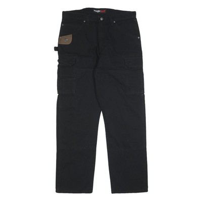 WRANGLER Herren Hose Baumwolle schwarz Relaxed Straight W36 L34 Workwear Utility