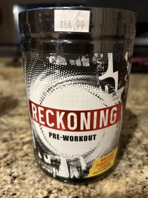 Reckoning Pre-workout Powder Orange Pineapple Lemon Exp 10/26