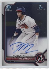 2022 Bowman Draft Chrome Draft Pick Auto David McCabe #CDA-DM Auto 0w27