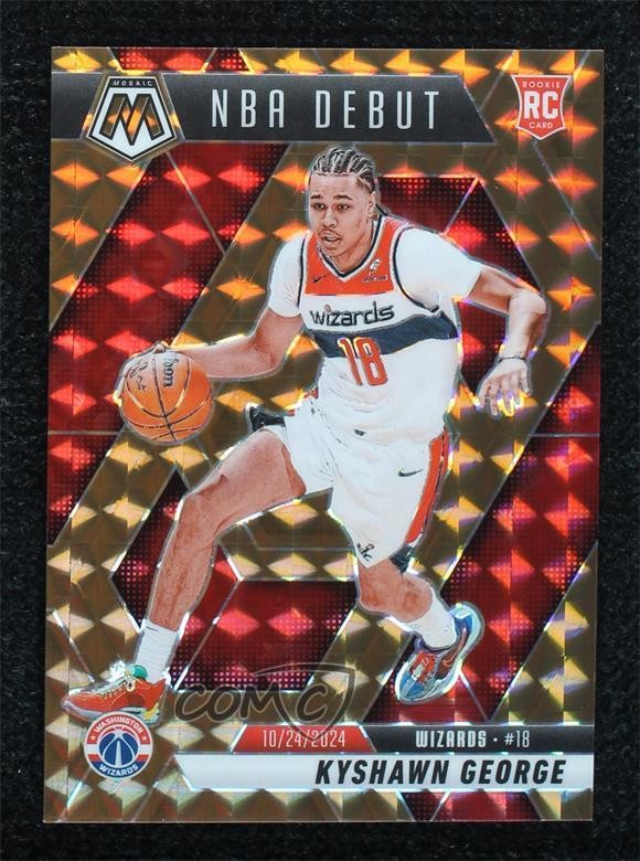 2024-25 Panini Mosaic NBA Debut Bronze Prizm 5/75 Kyshawn George #256 Rookie RC
