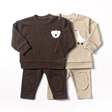 2Pcs/Set Toddler Baby Boys Animal Patchwork Sweater+Pants Kids Clothes Outfit