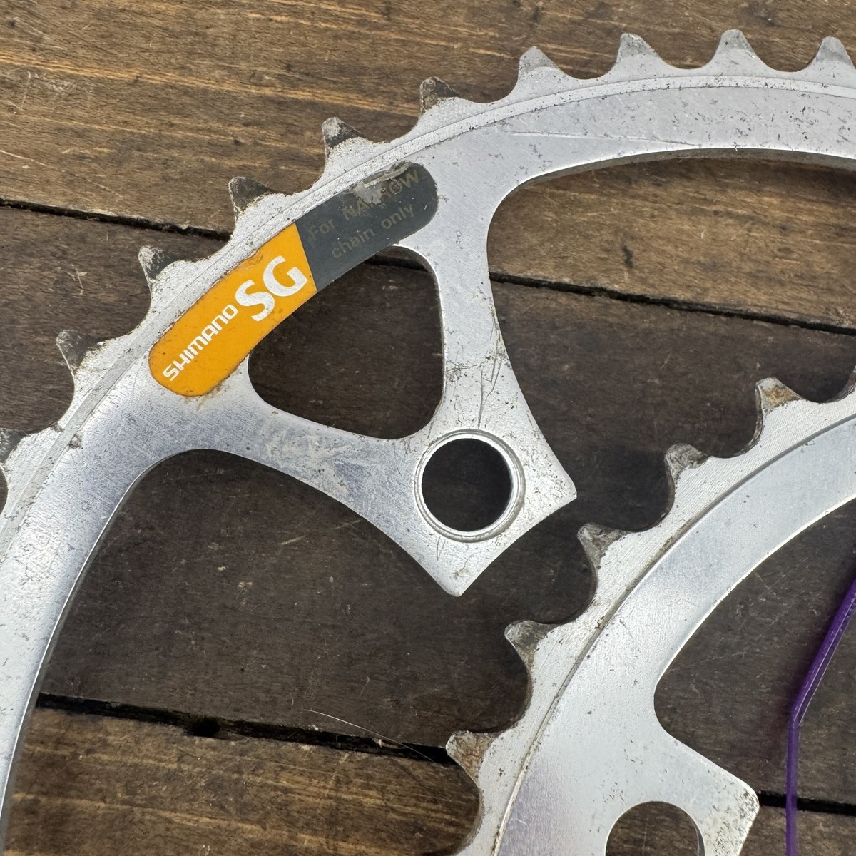 Shimano SG Triple Chainring Set D-48 48 38T 28T Vintage 90s MTB
