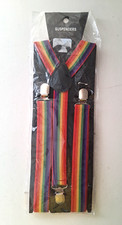 Spirit Rainbow Suspenders Clown LGBTQ For Costume Cosplay Adults New