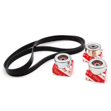 4Pcs Serpentine Drive Belt & Idler Pulley Kit For Toyota 4Runner Tacoma V6 4.0L