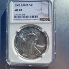 2009 $1 American Silver Eagle NGC MS70 Brown Label