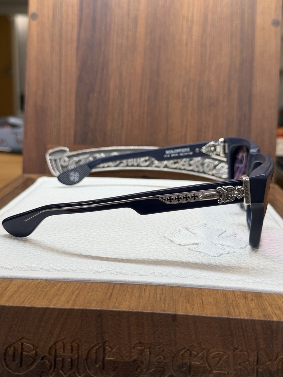 Chrome Hearts Box Officer Sunglasses Matte Peacock/Silver | eBay