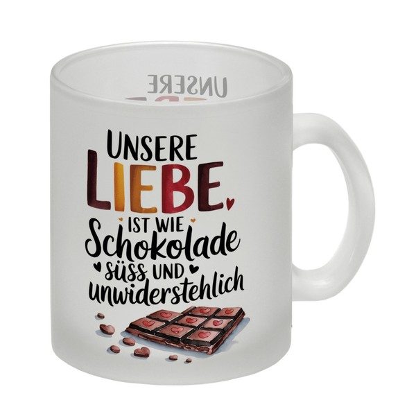 Liebe Ist Wie Schokolade Glas Tasse Schokoladentafel-image
