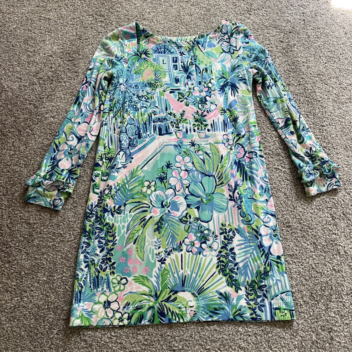lilly pulitzer mini sophie dress Lilly Pulitzer Mini Sophie Ruffle Dress Girls Size M 6-7 003740 Lillys House