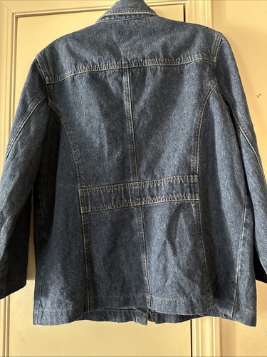 Cherokee Denim Jean Jacket Women's Medium Blue Button Up - Picture 4 of 6