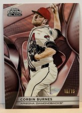 2025 Topps Chrome Black #69 Corbin Burnes Rose Gold Wave Refractor /15