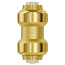 Pipe Fittings, 3/4" 12PCS Brass Pipe Fittings, Straight-Through Push-Fit Pipe Co