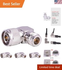 4PACK N Type Right Angle Connector N Male to N Female Adapter Connectors 90 D...