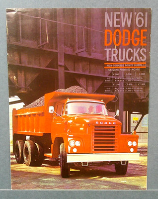 1961 Dodge High Tonnage Power Giants Gasoline Trucks Sales Catalog