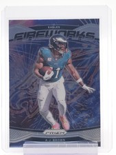 A.J. BROWN 2024 PANINI PRIZM FIREWORKS #13 EAGLES FOOTBALL Q5454