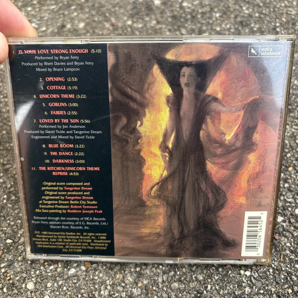 Legend Original Soundtrack CD 1995 Varese Sarabande Tangerine Dream Bryan Ferry - Image 4 of 4