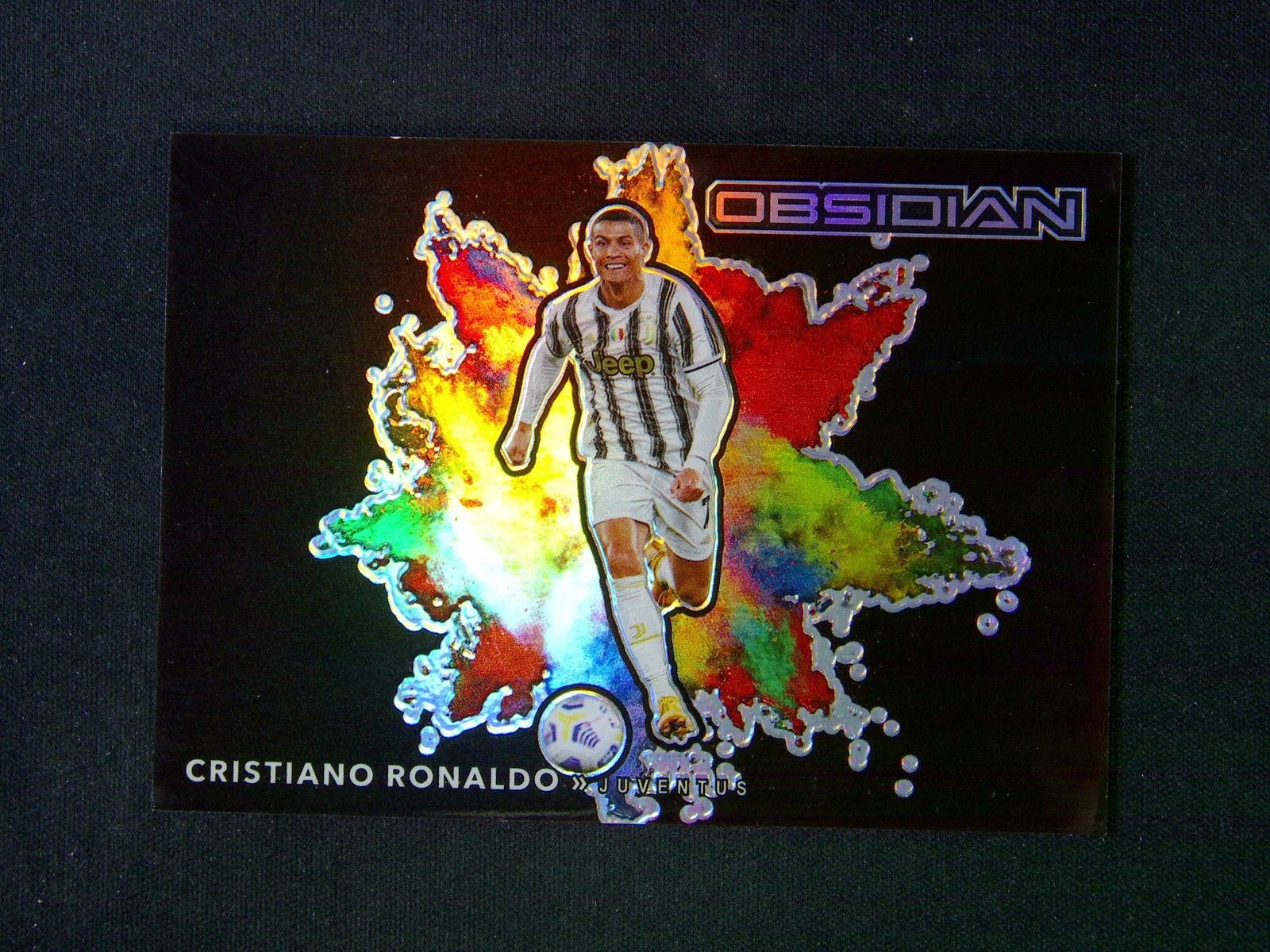 2020-21 Panini Obsidian Cristiano Ronaldo #5 Black Color Blast Case Hit SSP