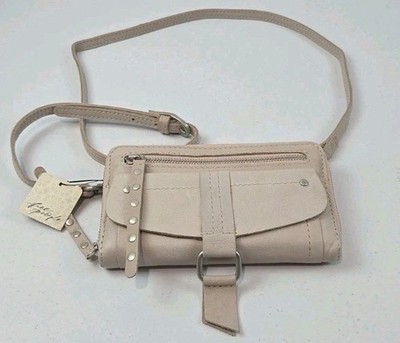 NWT Free People We the Free Perri Leather Crossbody Bag Pearl 8''x 5'' READ 