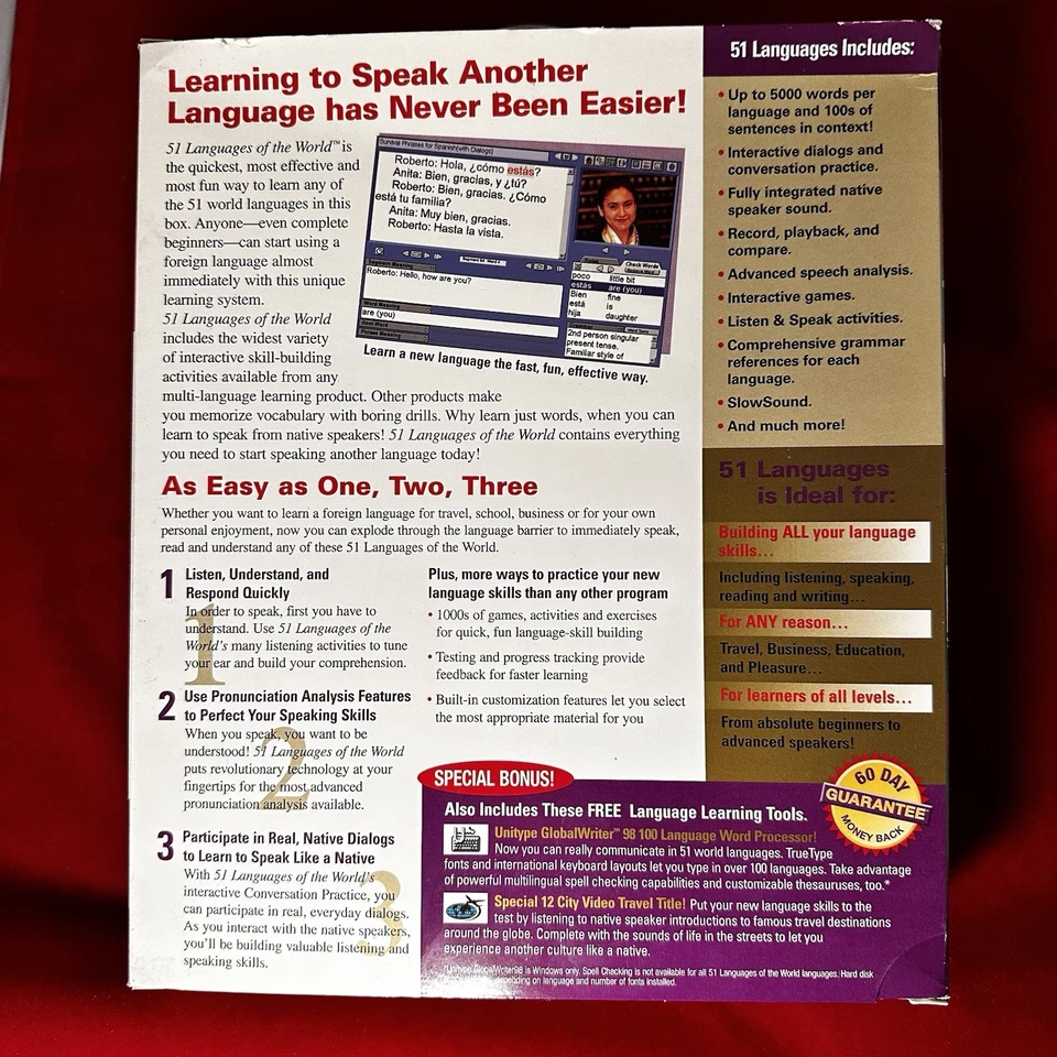 51 Languages of the World PC CD-ROM Software for Windows 95 - New Sealed - Image 4 of 4