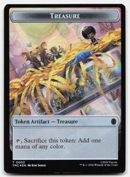Treasure // Clue Double-Sided Token (Foil) - Commander: Teenage Mutant Ninja Turtles