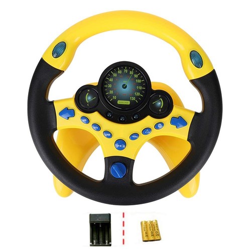 STEERING WHEEL Kids Tos Racing Interactive Driving Controller with Music COHERNY