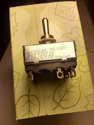 3PDT 3P2T 3 POSITION ON-OFF-ON TOGGLE SWITCH 16A 125V, SOLDER LUGS