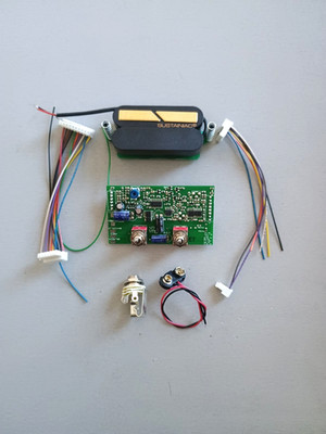 SUSTAINIAC STEALTH PRO KIT W/ OEM BOARD & BLACK/GOLD HUMBUCKER DRIVER