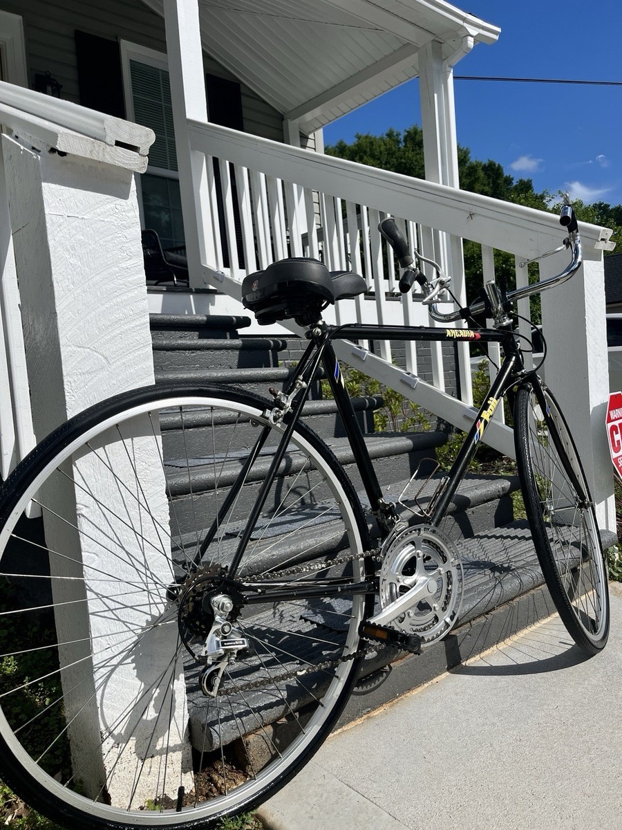 Fuji Arcadia Road Bike Black 700C Steel Cruiser Bar Caliper Brakes