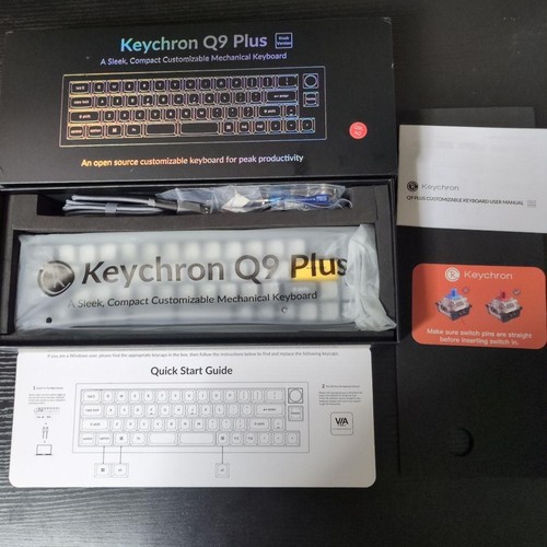 Keychron Q9 Plus Q9L-M3 Mechanical Keyboard US Layout Knob Wired Tested