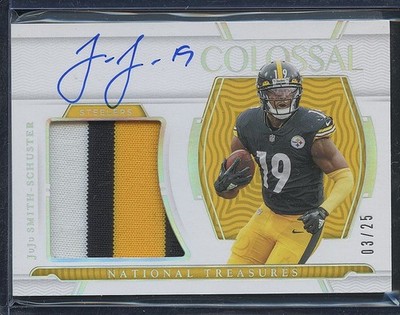Juju Smith-Schuster 2021 National Treasures Auto Autograph Patch Steelers 3/25