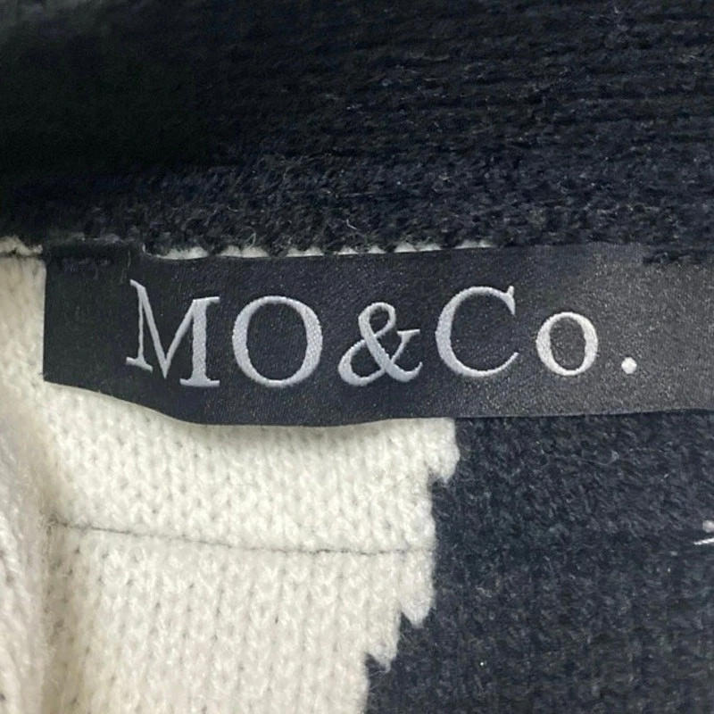 MO&Co Black White Wool Zebra Animal Print Short Sleeve Cardigan Sweater Size L - Image 3 of 4