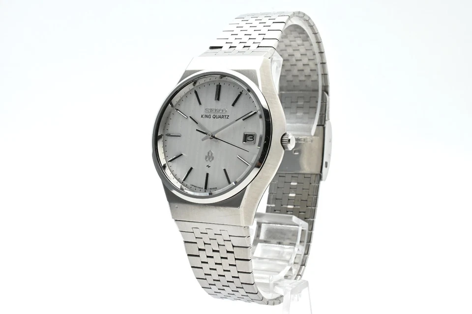 Винтажные мужские кварцевые часы 1977 [ПОЧТИ КАК НОВЫЕ] SEIKO King 0852-8005 серебро 37 мм ЯПОНИЯ - Изображение 3 из 4