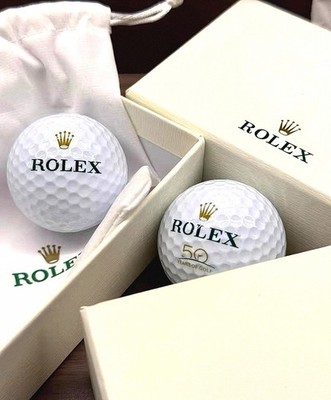 Rolex 50 Years of Golf 2017 Commemorative 2 Golf Ball Set AD VIP Gift