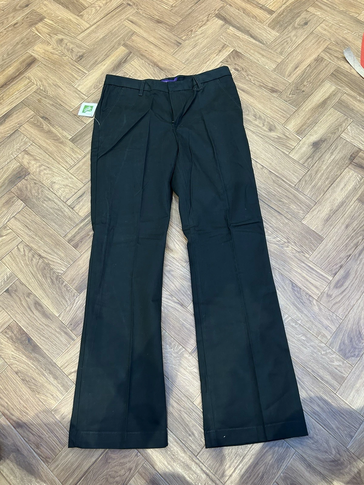 Henbury Pleated Ladies Chino - Black Colour Size 10 (UK) New With Tags