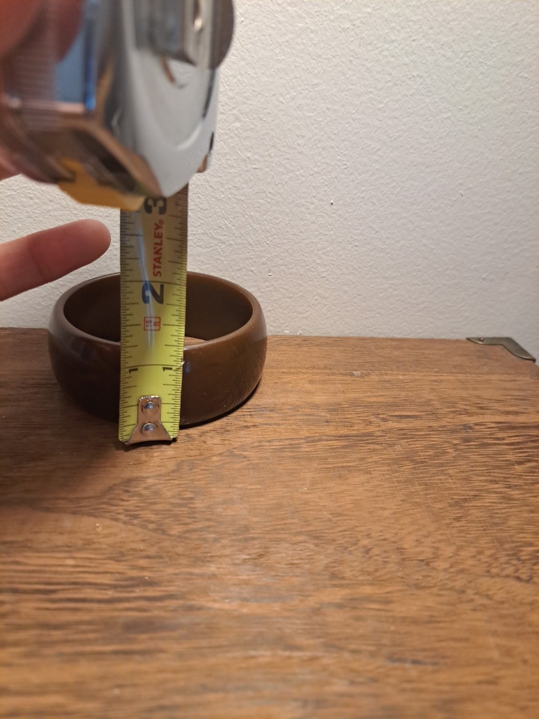 Tested Vintage Solid Brown Bakelite Cuff Bracelet… - image 6