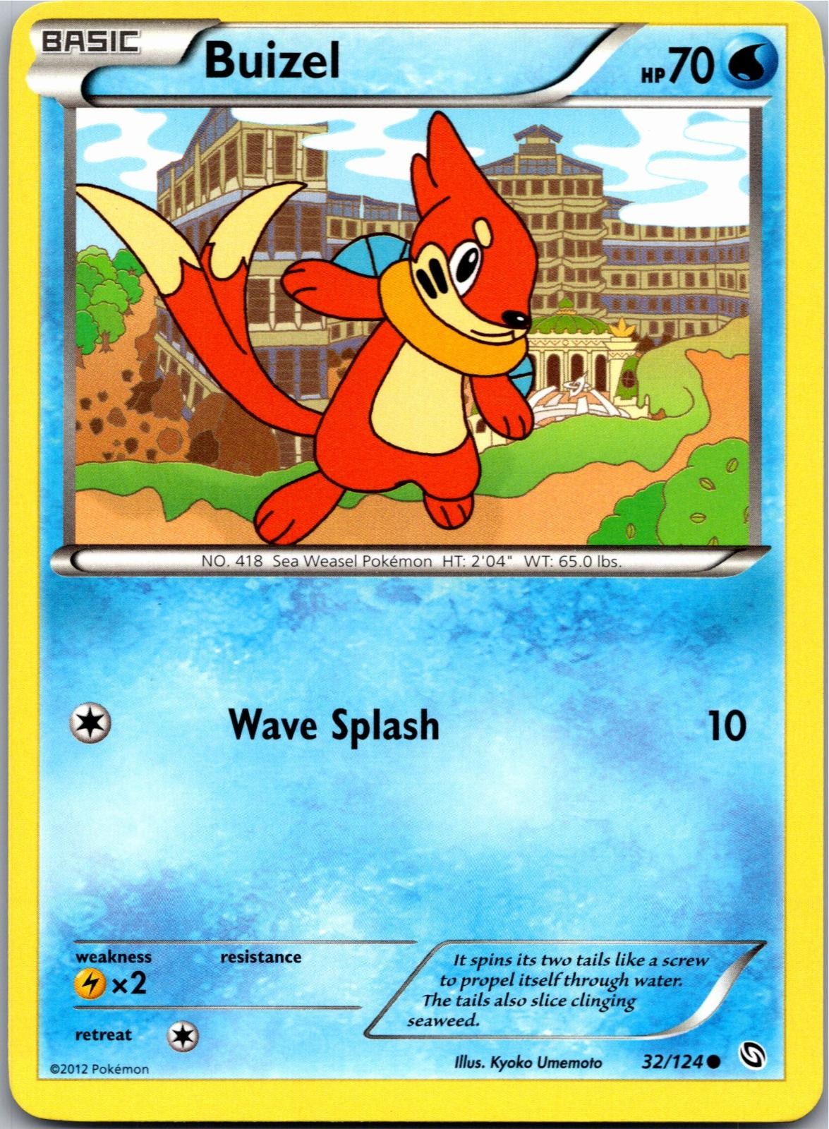 Buizel 32/124 Common Dragons Exalted Pokemon Near Mint