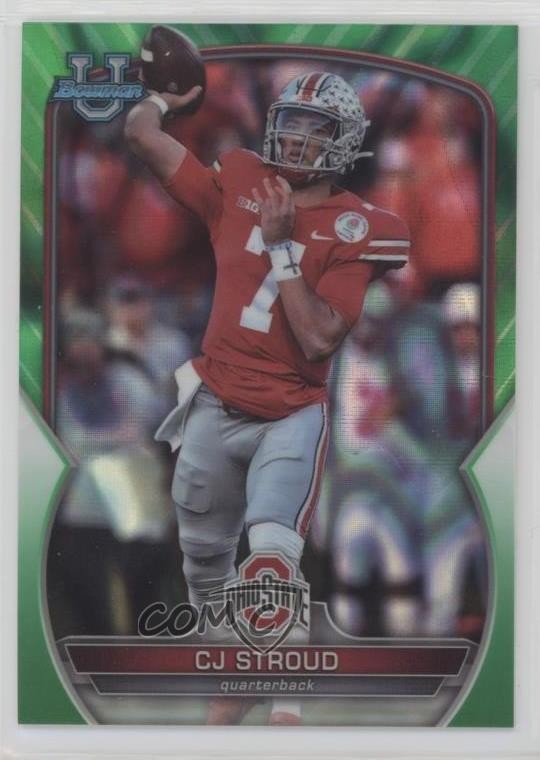 2022 Bowman U Chrome Green Lava Refractor 52/99 CJ Stroud #100
