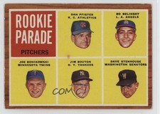 1962 Topps High # Dan Pfister Bo Belinsky Joe Bonikowski Jim Bouton #592 a5h