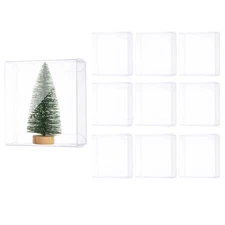 10 PCS Clear Gift Box,3.7"x1.4"x4.1" Plastic Packing Box for Candy Cookies