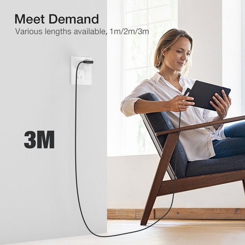 90 Degree Right Angle USB Type C Fast Charging Cable For Samsung S24 S23 S22 S21 - Picture 5 of 15