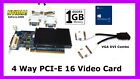 Low Profile 1Gb Silent Video Card✔ï¸Pci-E 16x✔ï¸with 2X Dvi-Vga and 2X Dvi Adapter