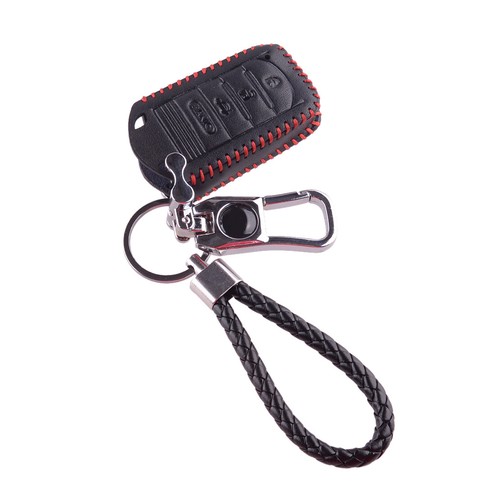 Leather Car Key Fob Case Cover Holder with Keychain Fit for Acura TL RDX ZDX ILX - Picture 3 of 6