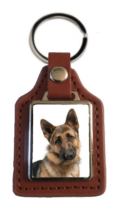 German Shepherd Dog GSD Keyring Keychain Bag Charm Gift In Silver Sparkle - Foto 12