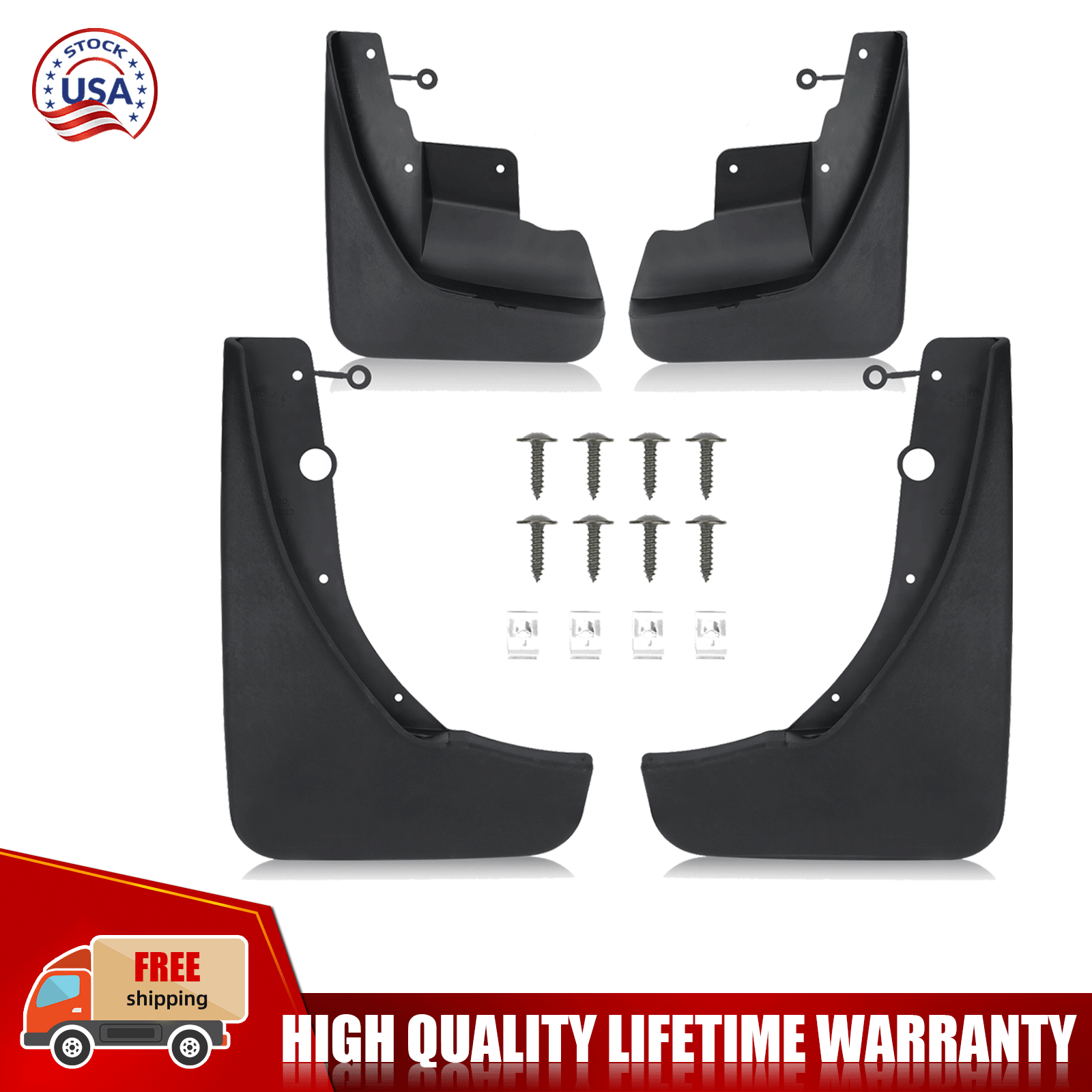 Mud Flaps Splash Guards for Jeep Grand Cherokee WK2 11-22 Front & Rear Set of 4-image