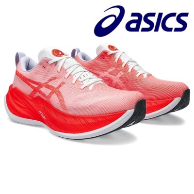 asics SUPERBLAST 6-9in White/Sunrise Red Synthetic Fiber STANDARD