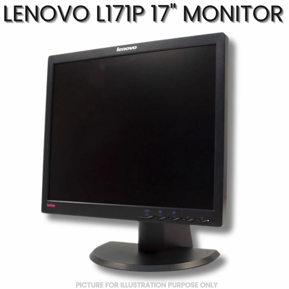 Lenovo L171P 17" LCD Monitor DVI-D VGA With & Without Stand - Image 3 of 4