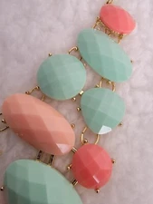 Original CHARMING CHARLIE pastel stone necklace, beautiful piece, Intact!