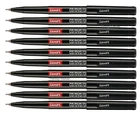 10 x EXTRA FINE TIP Permanent Marker Pens BLACK CD / DVD Pens Colour Color
